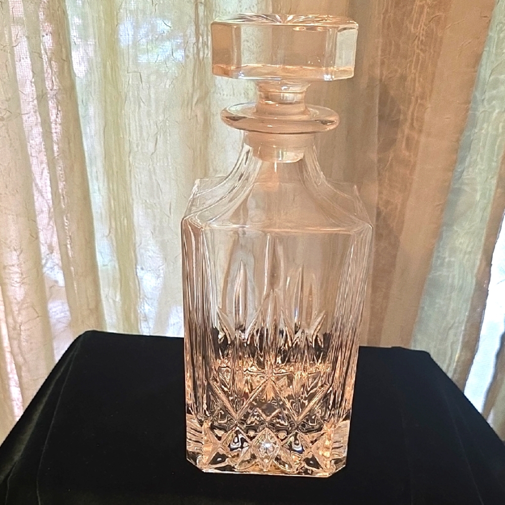 Vintage Cristal D'Arques-Durand Provence‎ Square Crystal 9 In Tall Decanter